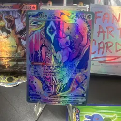 Mew ex 190 HP 150 Attack Custom Fan Art Holo English Pokemon TCG Card - Image 1