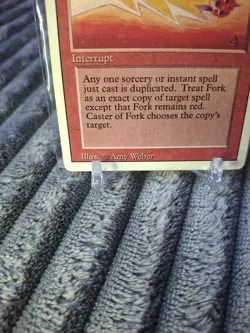MTG Fork Revised MP Red Instant Vintage Magic Card Amy Weber - Image 2