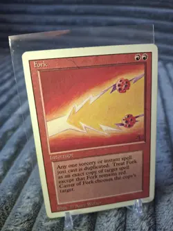 MTG Fork Revised MP Red Instant Vintage Magic Card Amy Weber - Image 5