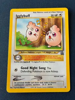 Igglybuff 36 Promo Black Star Pokemon Card Excellent Condition - Image 1