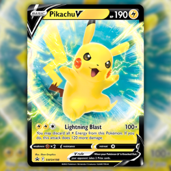 Pikachu V SWSH198 Black Star Promo Holo Pokemon Card (SWSH: Sword & Shield) NM - Image 1