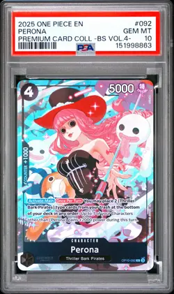 2025 ONE PIECE PREMIUM CARD COLLECTION -BEST SELECTION VOL.4 - PERONA PSA 10 - Image 1
