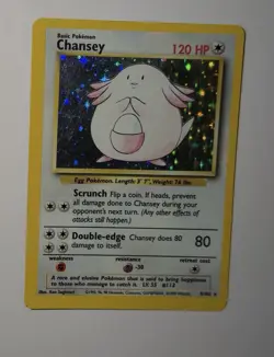 Chansey OC Miscut + Holo Bleed Error Pokemon TCG Misprint Card w Alignment Dot - Image 2