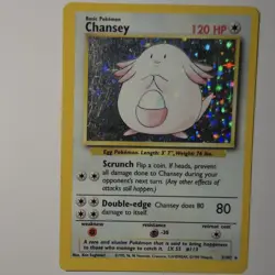 Chansey OC Miscut + Holo Bleed Error Pokemon TCG Misprint Card w Alignment Dot - Image 3