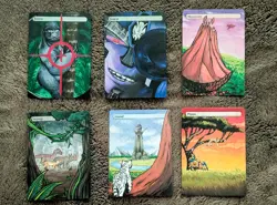 Magic The Gathering MTG Transformers Beast Wars Hand Painted Alters Lands Set - Image 1