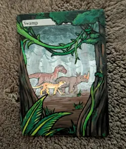 Magic The Gathering MTG Transformers Beast Wars Hand Painted Alters Lands Set - Image 4