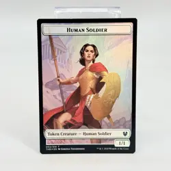 Gold Token 013 Human Soldier Foil Double Sided Theros Beyond Death THB MTG NM - Image 1