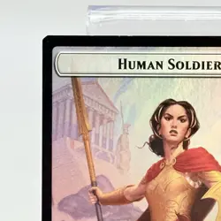 Gold Token 013 Human Soldier Foil Double Sided Theros Beyond Death THB MTG NM - Image 2