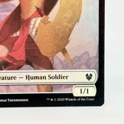 Gold Token 013 Human Soldier Foil Double Sided Theros Beyond Death THB MTG NM - Image 4