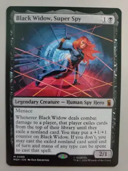 MTG Black Widow, Super Spy Marvel Super Heroes Regular Mythic - Image 1