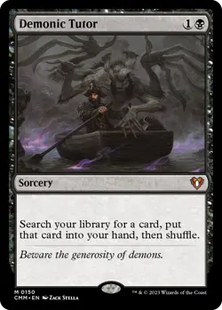 Demonic Tutor #150 *Foil* (LP) Commander Masters MTG - Image 1
