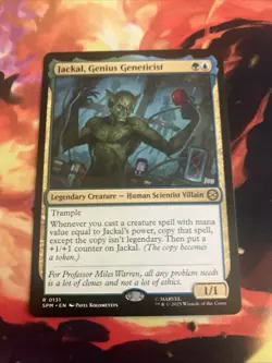 x1 Jackal, Genius Geneticist R MTG Marvel's Spider-Man M/NM, English - Image 1