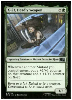 X-23, Deadly Weapon 738 Commander: Marvel Super Heroes Magic: The Gathering NM - Image 1