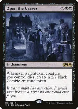 Open the Graves #112 (NM) Core Set 2019 MTG - Image 1