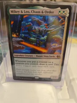 Mikey and Leo Chaos and Order - Teenage Mutant Ninja Turtles - MtG- NM - Image 1