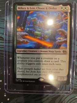Mikey and Leo Chaos and Order - Teenage Mutant Ninja Turtles - MtG- NM - Image 3