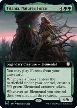 Titania, Nature's Force (Extended Art) #45 *Foil* (MP) Commander: The Brother... - Image 1