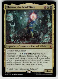 Thanos, the Mad Titan 233 Marvel Super Heroes Foil Mythic MAGIC: THE GATHERING - Image 1