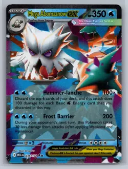 MEGA ABOMASNOW EX 036/132 DOUBLE RARE MEGA EVOLUTION POKEMON HOLO NEAR MINT - Image 1