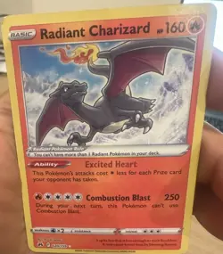 Pokemon Radiant Charizard 020/159 Crown Zenith Holo Rare 2023 LP - Image 1