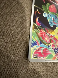 Pokemon TCG Ivysaur 134/132 Mega Evolution Illustration Rare NM Card - Image 2
