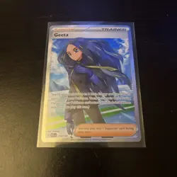 Geeta Holo Full Art Ultra Rare Trainer 218/197 Pokemon TCG Obsidian Flames NM/M - Image 1