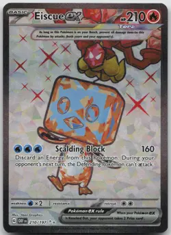 Eiscue ex 210/197 Ultra Rare Obsidian Flames Pokemon Near Mint - Image 1