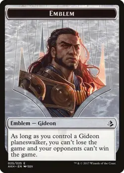 Emblem - Gideon of the Trials - Light Play MTG Amonkhet - Image 1