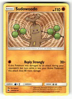 Sudowoodo 110/214 Uncommon Lost Thunder Pokemon Near Mint - Image 1
