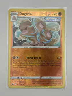 Dugtrio 077/198 Rare Chilling Reign Pokemon Reverse Holo Moderately Played - Image 2