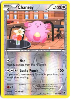 Chansey 80/119 Common Phantom Forces Pokemon Reverse Holo - Image 1