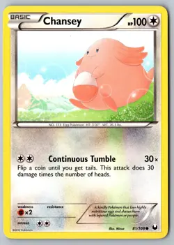 Pokemon: Chansey (81) Common Dark Explorers 81/108 LP+ - Image 1