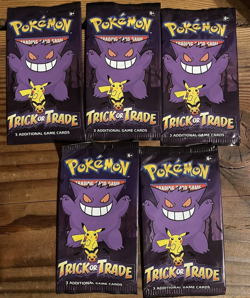 Pokemon 2022 Trick or Trade BOOster Packs Lot of 5 Packs 3 Per Pack Factory Seal - Image 1
