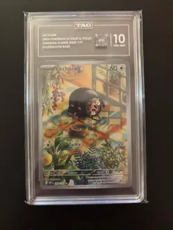 Pokemon TCG Lechonk 209/197 Illustration Rare SV03 Obsidian Flames Holo TAG 10 - Image 3