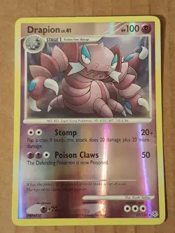 Pokemon Drapion 23/130 Diamond & Pearl Reverse Holo LP See Pictures - Image 1