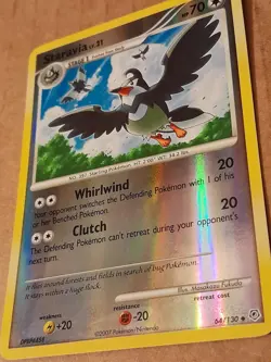 Pokemon Staravia 64/130 Diamond & Pearl Reverse Holo LP See Pictures - Image 2