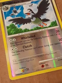 Pokemon Staravia 64/130 Diamond & Pearl Reverse Holo LP See Pictures - Image 3