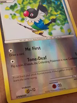 Pokemon Chatot 74/130 Diamond & Pearl Reverse Holo LP See Pictures - Image 3