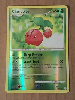 Pokemon Cherubi 75/130 Diamond & Pearl Reverse Holo LP See Pictures - Image 1