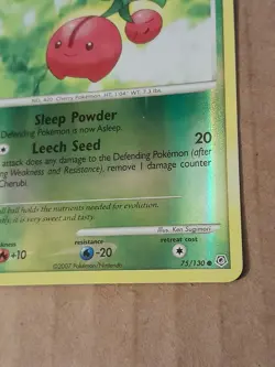 Pokemon Cherubi 75/130 Diamond & Pearl Reverse Holo LP See Pictures - Image 2