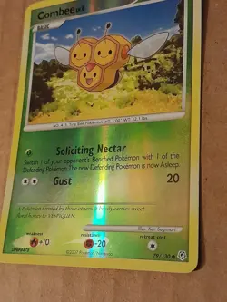 Pokemon Combee 79/130 Diamond & Pearl Reverse Holo LP See Pictures - Image 2