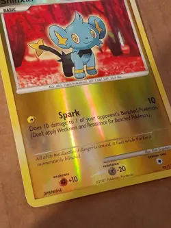 Pokemon Shinx 98/130 Diamond & Pearl Reverse Holo LP See Pictures - Image 3