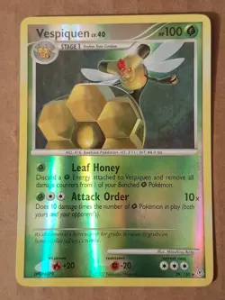 Pokemon Vespiquen 39/130 Diamond & Pearl Reverse Holo LP See Pictures - Image 1