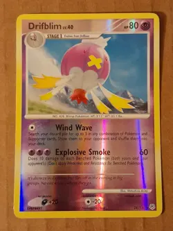 Pokemon Drifblim 24/130 Diamond & Pearl Reverse Holo LP See Pictures - Image 1