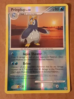 Pokemon Prinplup 58/130 Diamond & Pearl Reverse Holo LP See Pictures - Image 1