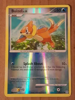 Pokemon Buizel 72/130 Diamond & Pearl Reverse Holo LP See Pictures - Image 1
