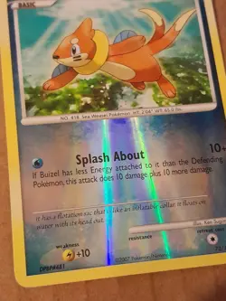 Pokemon Buizel 72/130 Diamond & Pearl Reverse Holo LP See Pictures - Image 3