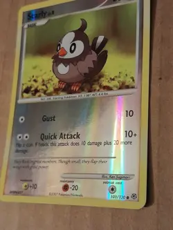 Pokemon Starly 101/130 Diamond & Pearl Reverse Holo LP See Pictures - Image 2