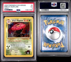 ERIKA'S VILEPLUME 2000 Pokemon Gym Heroes Holo #5 PSA 3 - Image 3