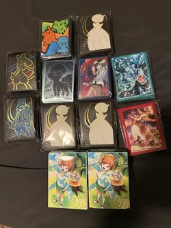 Pokemon TCG Deck Sleeves 65ct Lot of 10, Sealed And 2 Professor Juniper Deckbox - Image 1